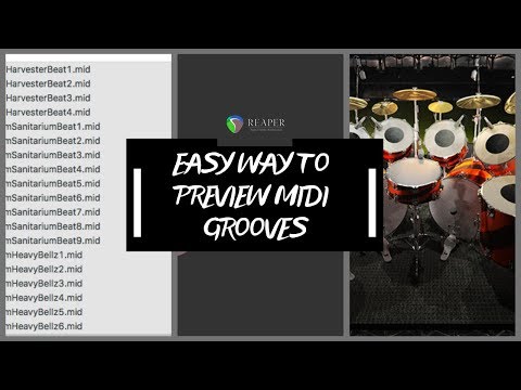 Easy Way to Preview MIDI Grooves in Reaper
