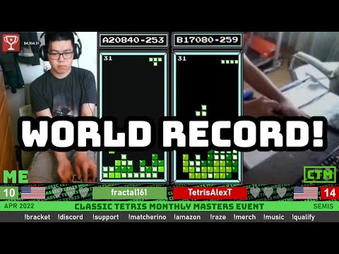LOSING SCORE WORLD RECORD! Fractal, Alex T | Semis | Classic Tetris Monthly MEGA MASTERS