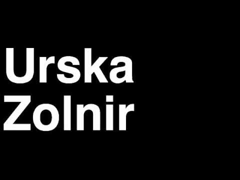 How to Pronounce Urska Zolnir Slovenia Gold Medal Women's Judo London 2012 Olympics Video
