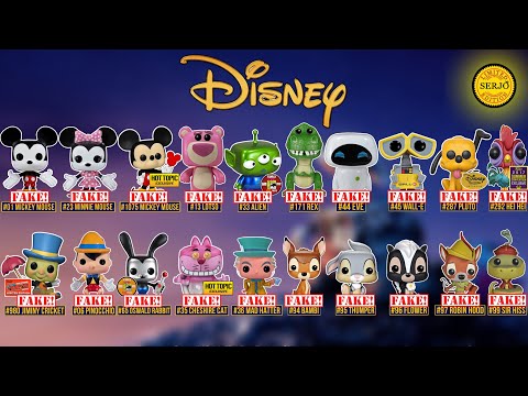 Comparisons of 20 fakes by Funko POP! Disney! Part 1!