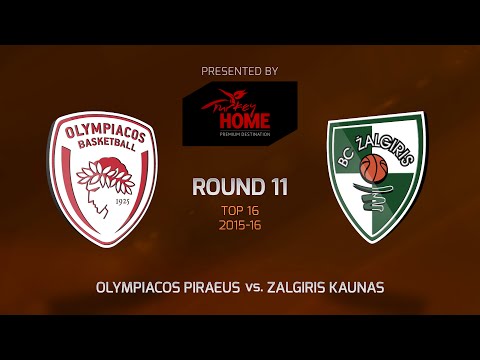 Highlights: Top 16, Round 11, Olympiacos Piraeus 74-59 Zalgiris Kaunas