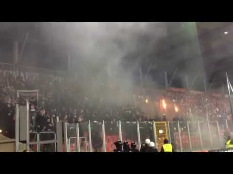 Widzew Łódź - ROW RYBNIK (09.03.2019) doping i palenie barw