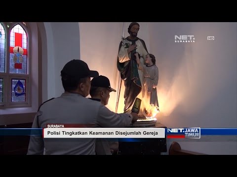 NET. JATIM - STERILISASI GEREJA DI SURABAYA