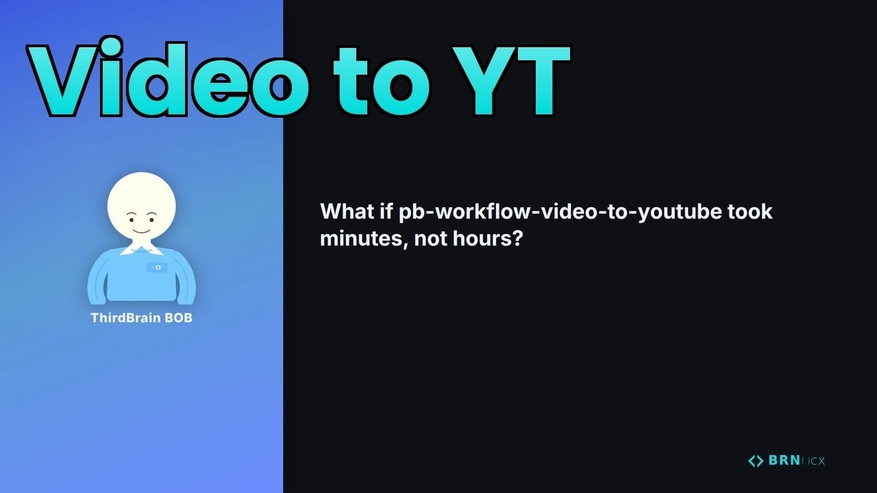 Workflow Video to YouTube