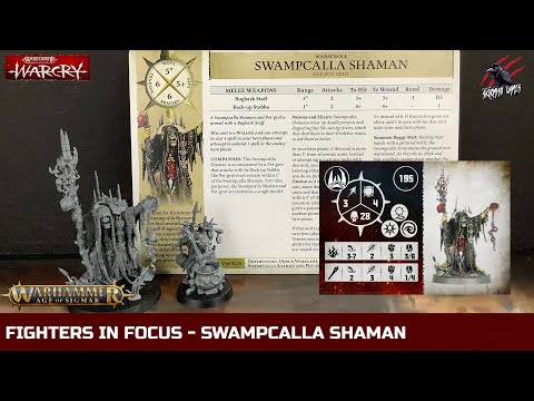 SWAMPCALLA SHAMAN & POT GROT AOS WARSCROLL & WARCRY CARDS - Fighter In Focus Warhammer Age Of Sigmar