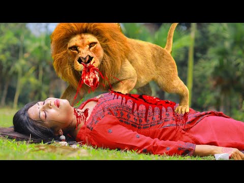 Lion Attack Man in Forest Lion AttackHunter Lion Attack Stories Part-27