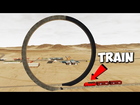 Impossible Loop Rail Tracks Vs Fast Trains - BeamNG.Drive