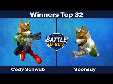 Cody Schwab (Fox) vs Soonsay (Fox) - Winners Top 32 - Melee Singles | BoBC7
