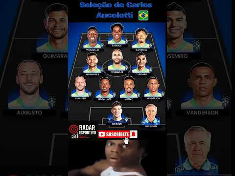 Seleção Brasileira de Carlos Ancelotti,🤔#brasil #fifa #shorts #brasileirão2025