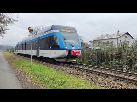 Stadler GTW vyráží z: Velká Bystřice zastávka