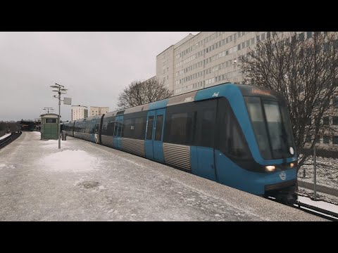 Sweden, Stockholm, subway ride from Råcksta to Blackeberg