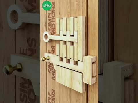 Antique wooden lock for gates