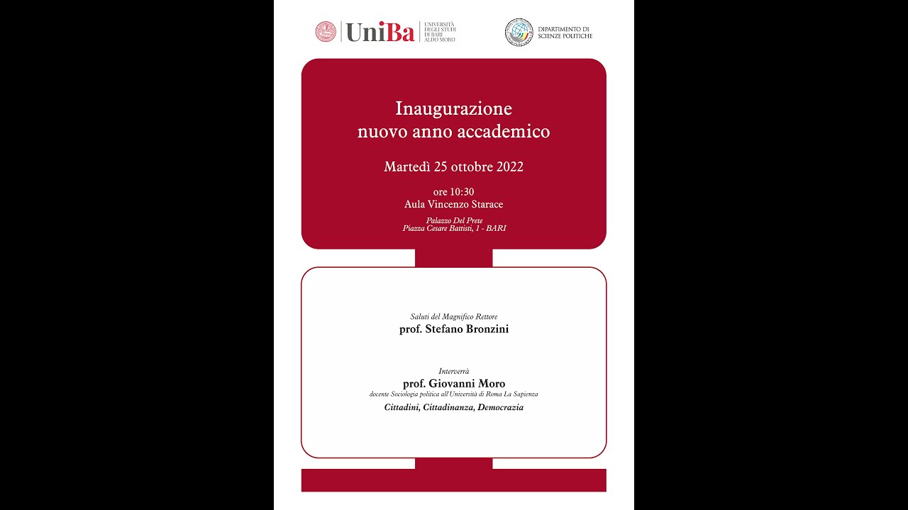 Dipartimento di Scienze politiche cerimonia di apertura dei CdS a.a. 2022/2023