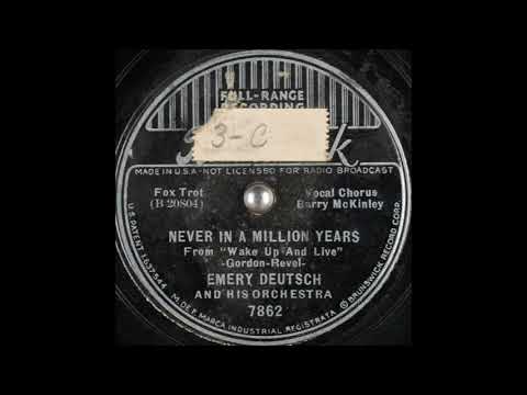 Emery Deutsch & his orchestra - Never in a Million Years (1937)