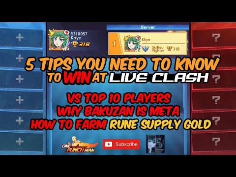 5 TIPS TO WIN AT LIVE CLASH! Top 1 Server Tips. How to get Supply Coins. One Punch Man The Strongest