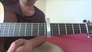Glory box - Portishead acoustic guitar tutorial Bass, chords and violins