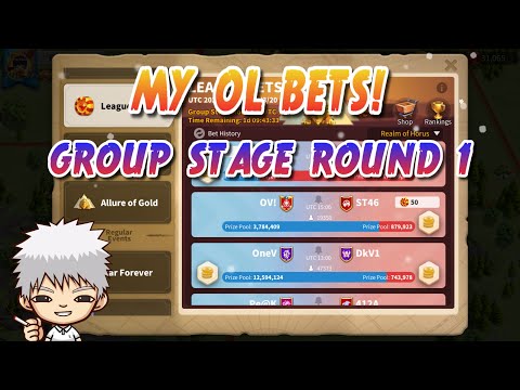 My OL Bets! Group Stage Round 1