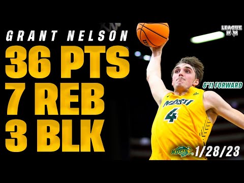 6'11 Grant Nelson goes for 36 PTS, 7 REB & 3 BLK in Win vs North Dakota | 1.27.23 | Full Highlights