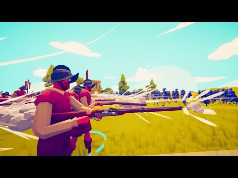 MUSKETEER BATTLE LINE vs 100x FARMER REBELLION - TABS | Totally Accurate Battle Simulator