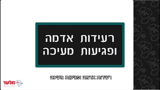 רעידות אדמה ופגיעות מעיכה | מלער קורס עזרה ראשונה