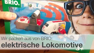 BRIO Lokomotive RC Travel Train 33510 - elektrische Eisenbahn für Holzschienen