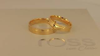 Vídeo de Aliança Colorado ouro 18K 4mm