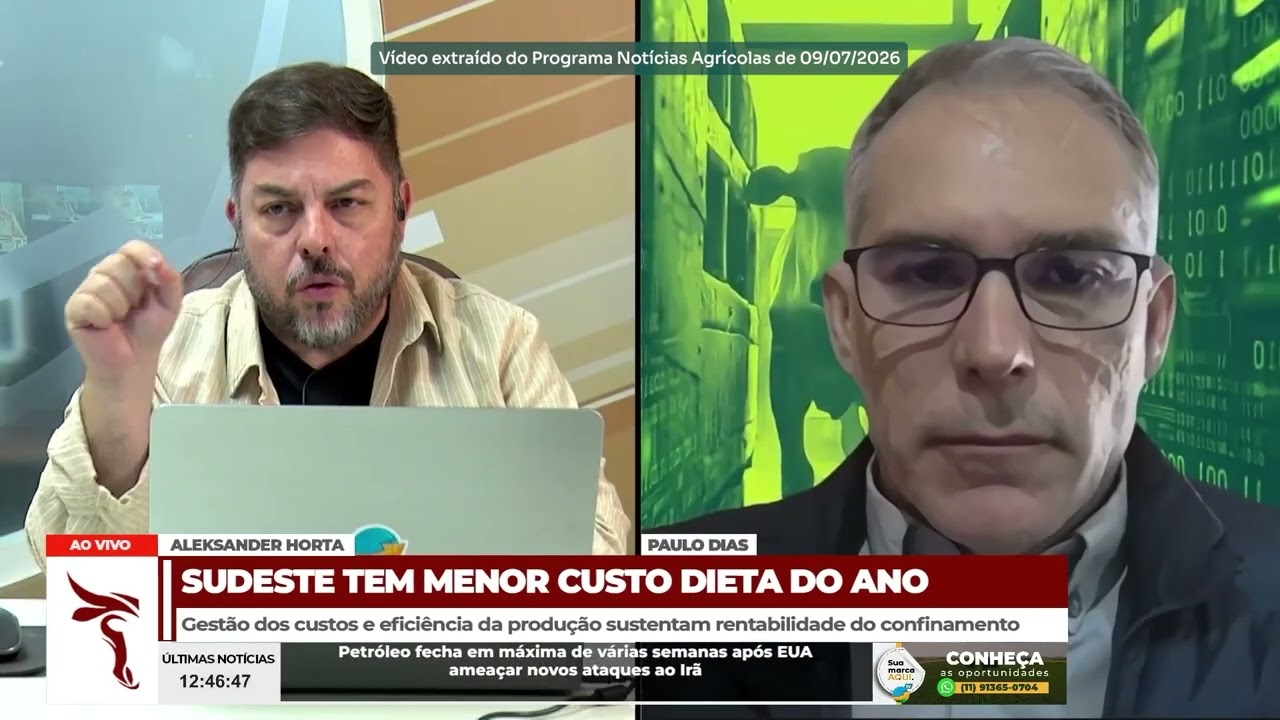 PONTA NA MÍDIA | ICAP de junho confirma custo alimentar estável e Sudeste no menor patamar do ano