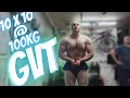 100KG 10x10 GVT Bench Press Attempt - Natural Bodybuilding