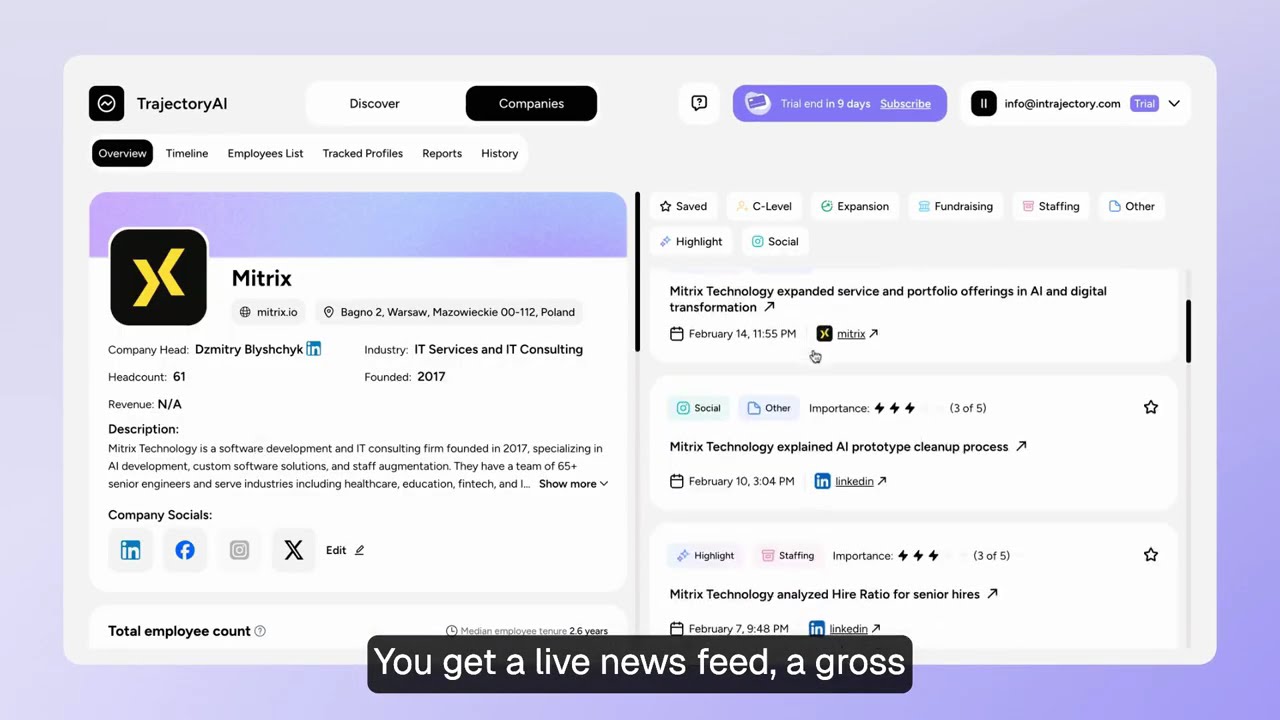 What is Trajectory AI? Company Tracking and Competitive Intelligence Tool