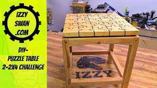 How to Make a Simple Puzzle End Table | Izzy Swan