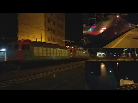 30 minuti di orologio in stazione ad Arquata Scrivia con treno merci doppia e494 025 + e652 011 Mir