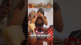 Download lagu She Peeked Inside This Necklace… And Burst Into Tears 😢💖#shorts mp3