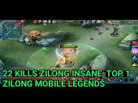 22 KILLS ZILONG INSANE, TOP 1 ZILONG MOBILE LEGENDS