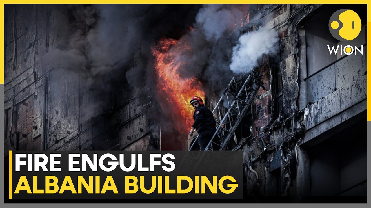 Albania Fire: Firefighters Struggle to Contain Massive Blaze at Apartment Building | WION
