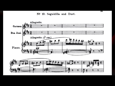 Georges Bizet "Carmen" -  Seguidilla (Pres des remparts de Seville) - Video Score