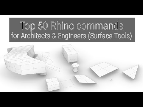 [English] Top 50 Rhino Commands for Architects and Engineers (Surface Tools)