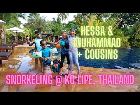Hessa & Muhammad + cousins snorkeling at Ko Lipe, Thailand