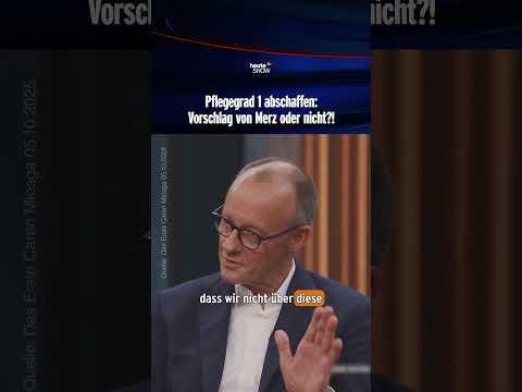 Pflegegrad 1 abschaffen? Vorschlag von Merz oder nicht?! | heute-show #shorts