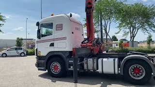 Scania 124G-420 / RETARDER / PALFINGER PK32080 / DOUBLE TANK / AIRCO / truck crane for sale - Image 4 | Machineryline Scania 124G-420 / RETARDER / PALFINGER PK32080 / DOUBLE TANK / AIRCO / truck crane | Image 4 - Machineryline