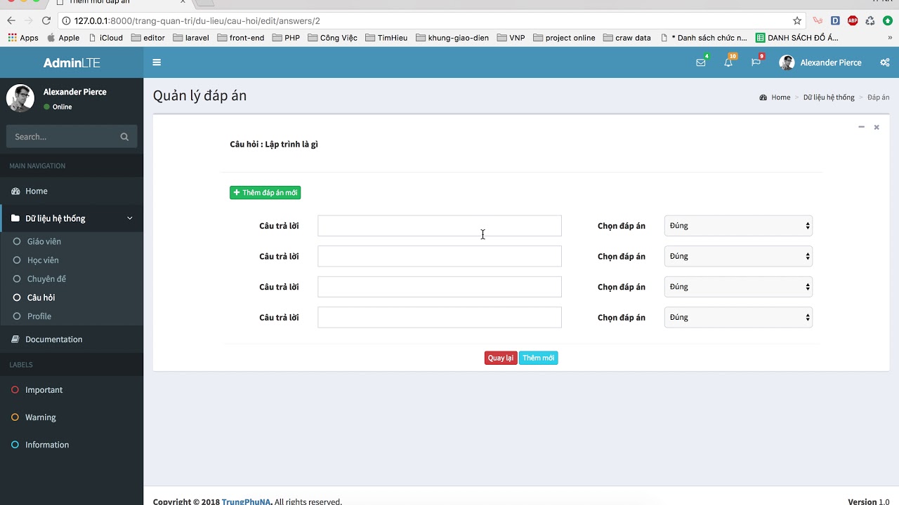[Demo lần 1 -Website trắc nghiệm - Hạnh ] - Code thuê đồ án CNTT - code đồ án