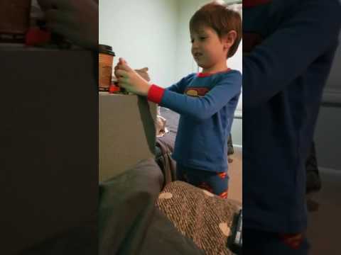 My Nephew Ben explaining his toys and the Angry Bird movie