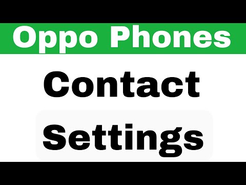 Oppo || How To Manage Contacts Settings in Android 2023