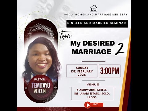 Singles and Married Seminar || 1st March 2026
