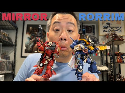 A Comparison of JoyToy x Warhammer 40K Ultramarines vs Blood Angels Primaris Jump Pack Captains