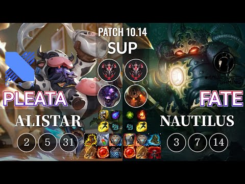 DRX Pleata Alistar vs IG Fate Nautilus Sup - KR Patch 10.14