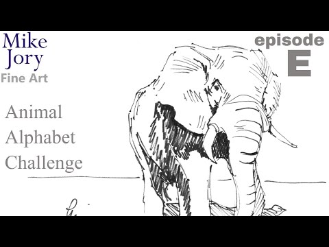 Thumbnail of 5 minute elephant drawing