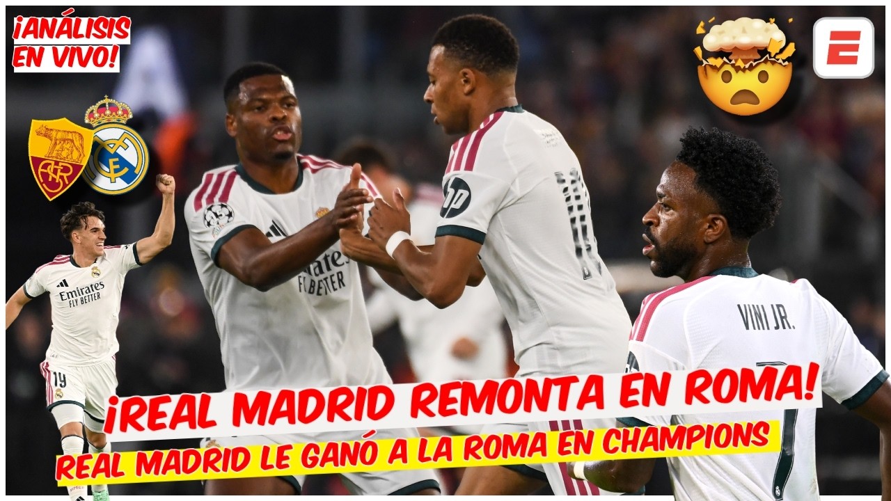 ¡REMONTADA para el RECUERDO! REAL MADRID GANÓ de MANERA AGÓNICA en ROMA | Champions League