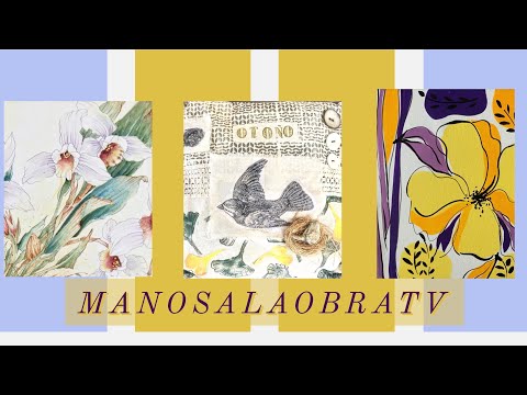 ManosalaObraTv 2021 Programa 3 - Pintar Flores - Pintura Acrílica - Mixed Media Textil -