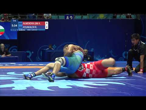 Qual. GR - 87 kg: A. ALMENDRA JIM (PAN) v. R. ASSAKALOV (UZB)