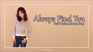 Yuri X Raiden Always Find You (Korean Ver.) Lyrics [HAN|ROM|ESP]